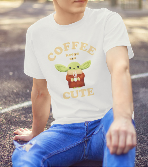 Coffee Keeps Me Cute Baby Yoda T-Shirt