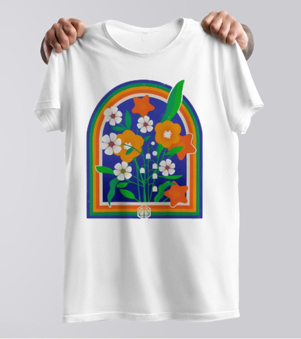 Critical Role Hope Blooms Floral Design Rainbow Border Blossoms T-Shirt