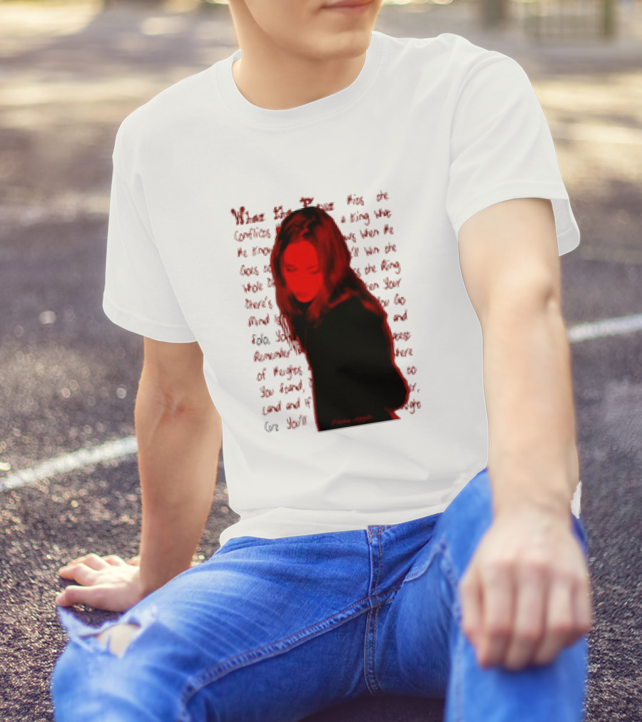 Fiona Apple When The Pawn Full Excerpt Bold Text Red T-Shirt