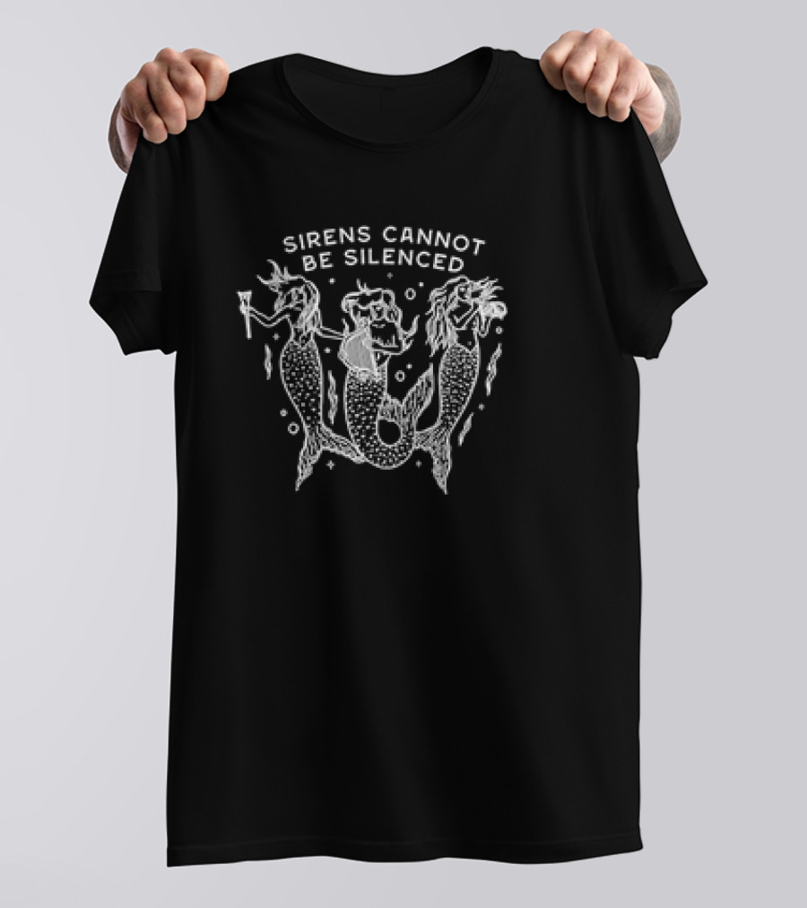 Sirens Cannot Be Silenced Retro Mermaids T-Shirt