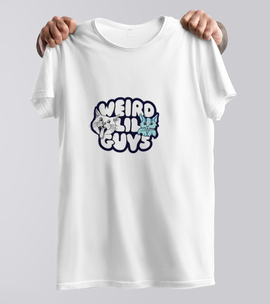 Weird Lil Guys Cats Funny And Quirky Feline Faces T-Shirt