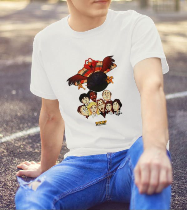 WKRP In Cincinnati Turkey Drop Cartoon Characters T-Shirt