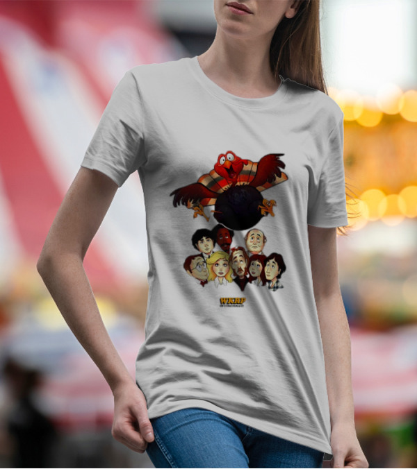 WKRP In Cincinnati Turkey Drop Cartoon Characters T-Shirt