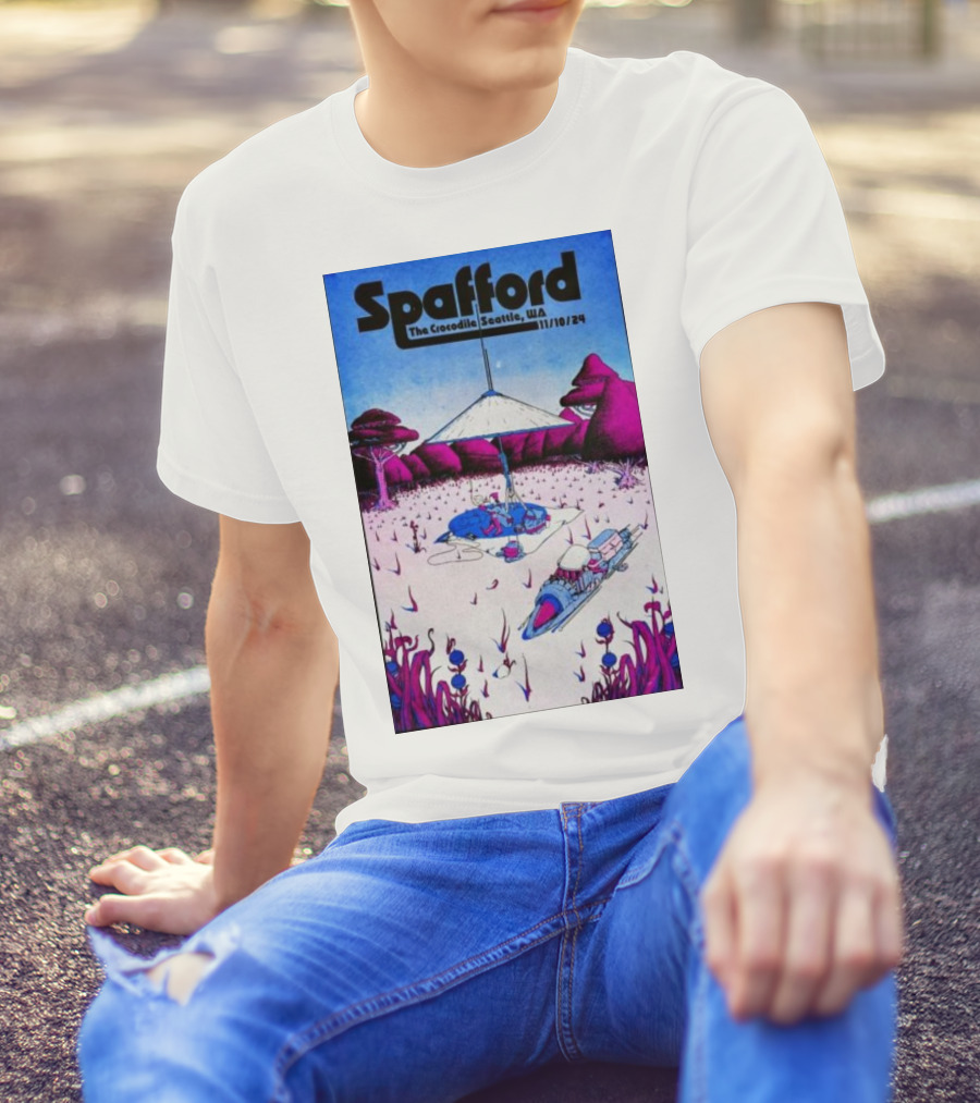 Spafford Live At The Crocodile Seattle 11/10/24 Vintage Sci-Fi Scene T-Shirt