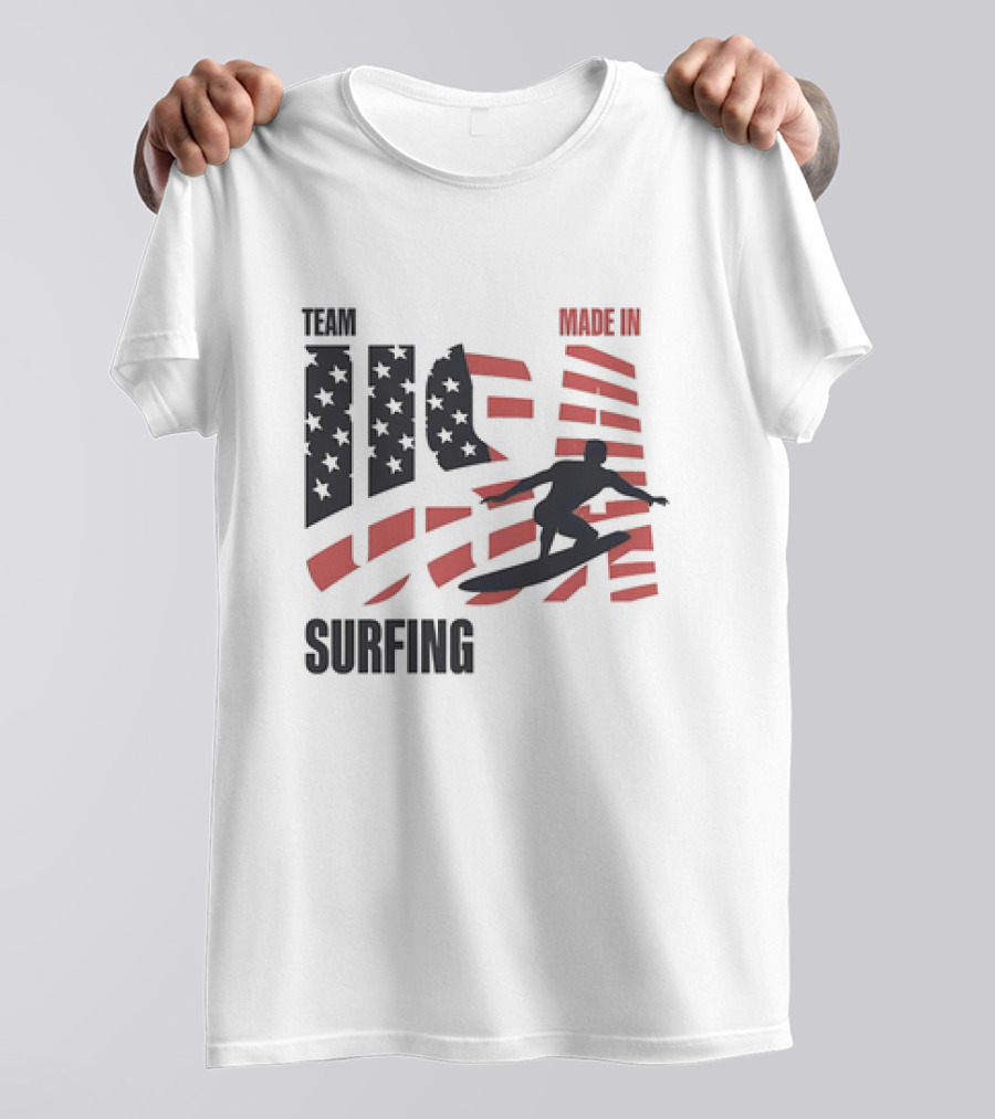 Team USA Surfing Made In USA Stars And Stripes Surfer T-Shirt