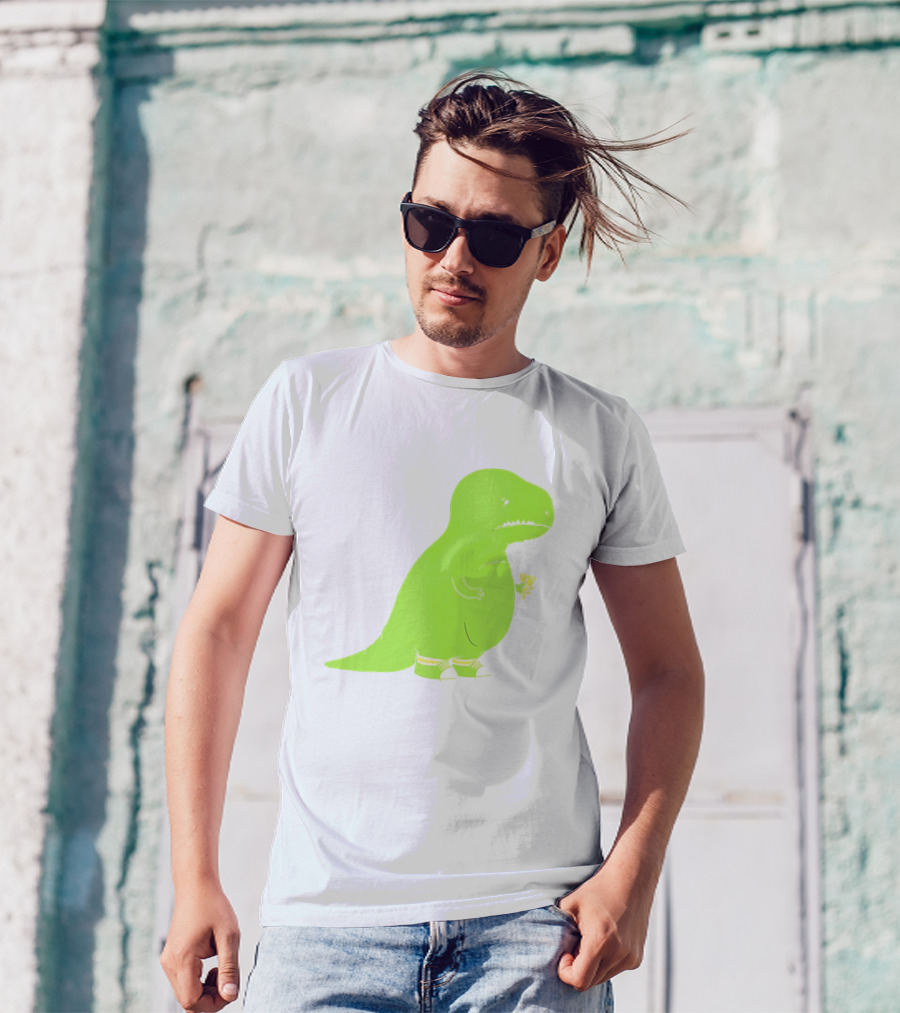 T-rex Struggles With An Ice Cream Cone Darn Silly Dinosaur Problem T-Shirt