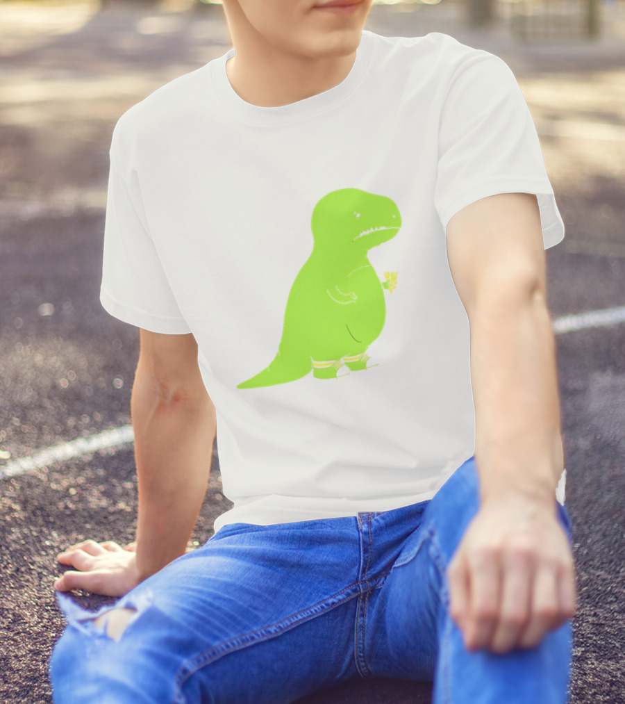 T-rex Struggles With An Ice Cream Cone Darn Silly Dinosaur Problem T-Shirt