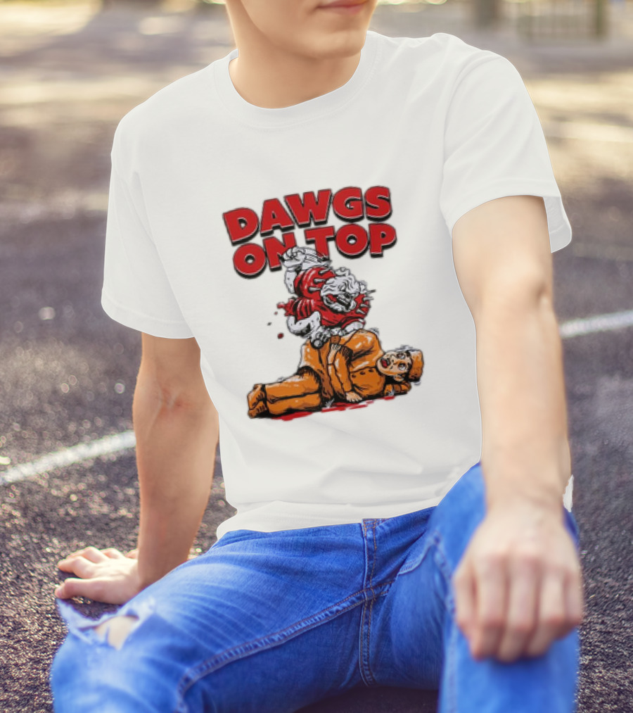 Georgia Bulldogs Dawgs On Top Victoriously Over Tennessee T-Shirt