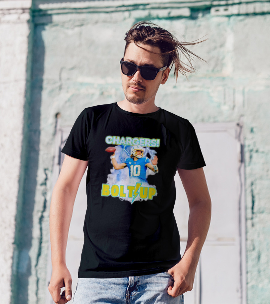 Chargers Bolts Up Justin Herbert NFL Football Fan T-Shirt