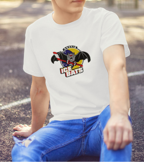 Austin Ice Bats Ludicrous Cartoon Hockey T-Shirt