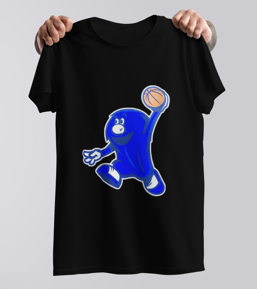 Xavier Musketeers Basketball Blue Mascot With Ball T-Shirt