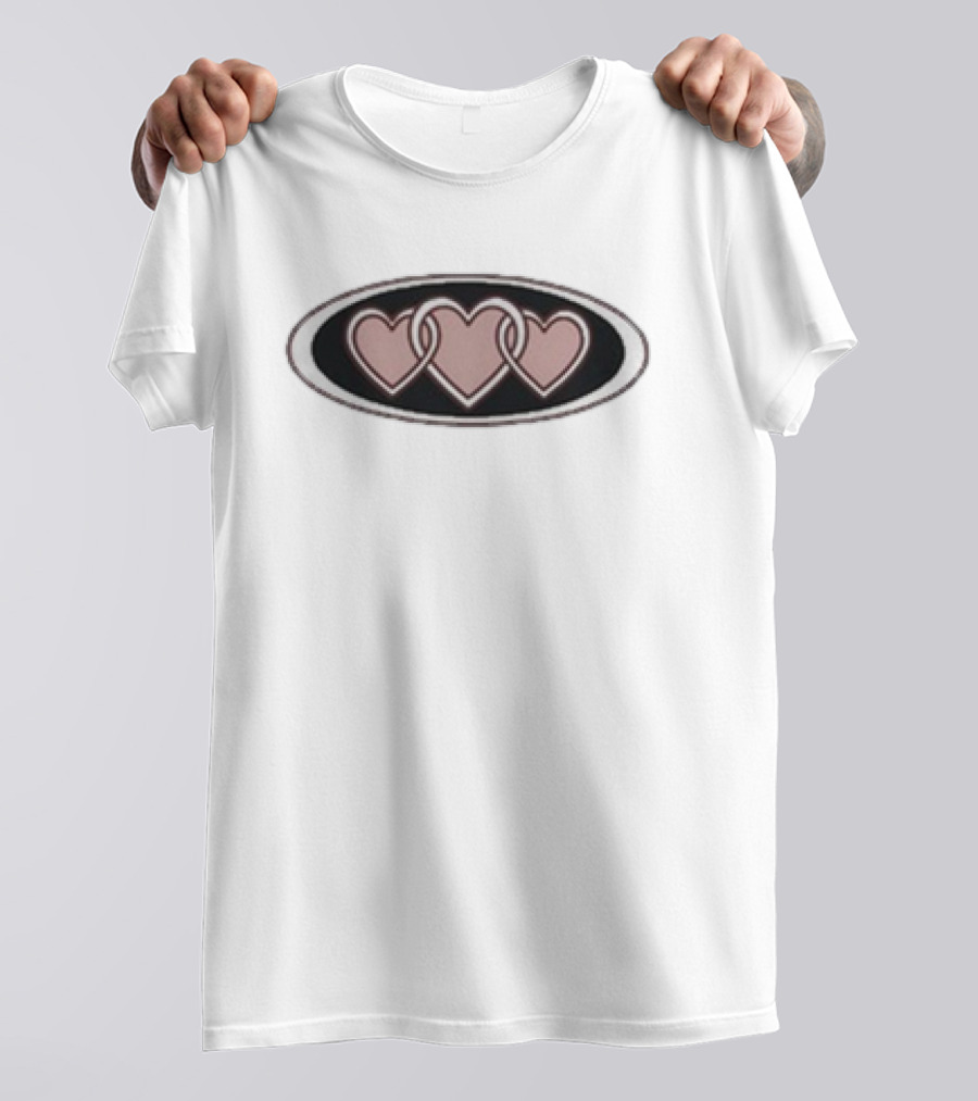 Eddy Burback Yikes Of Hearts Interlocking Heart Trio T-Shirt