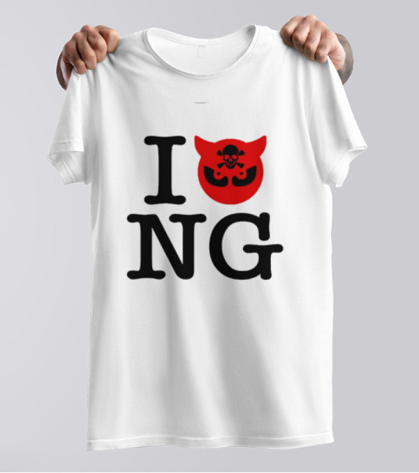 I Love Newgrounds Skull Emblem T-Shirt