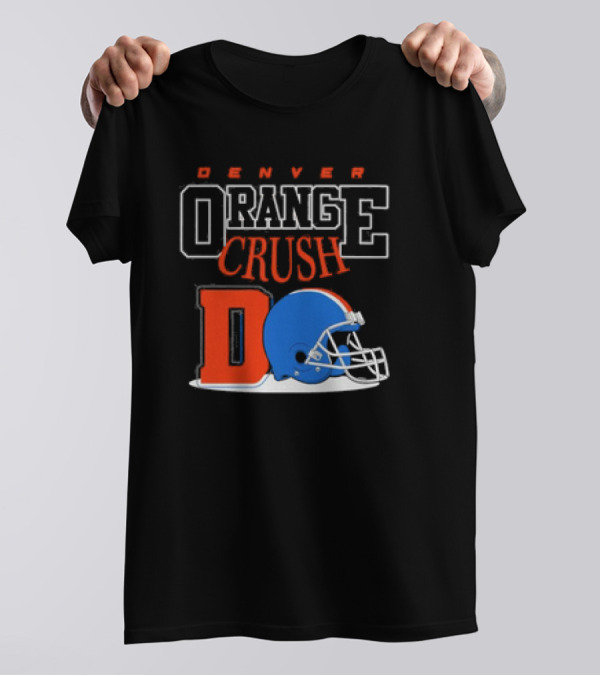 Denver Orange Crush Broncos Football Helmet T-Shirt
