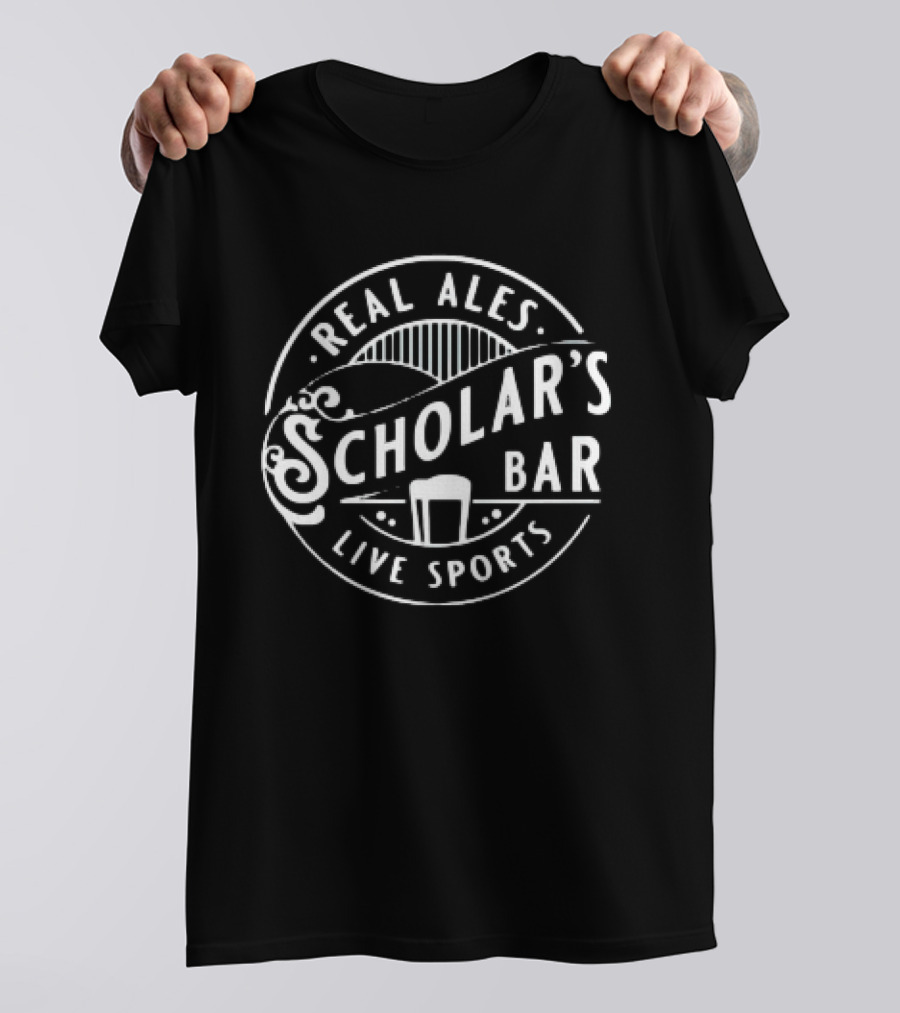 Guiseley AFC Real Ales Scholar's Bar Live Sports T-Shirt