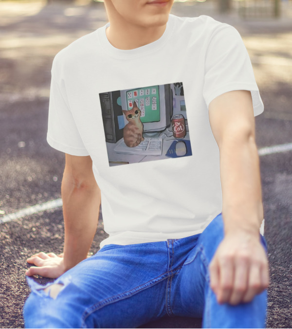 Cat Kelly Pringle Dr Cat Computer Solitaire T-Shirt