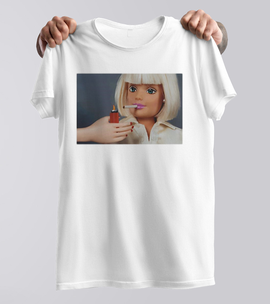 Barbie Smoking Cigarettes Doll With Lighter T-Shirt