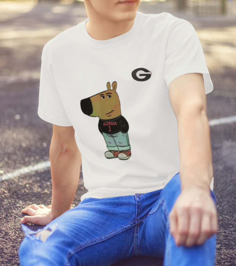 Georgia Bulldogs I Am Just A Chill Guy G Logo Cartoon Character T-Shirt