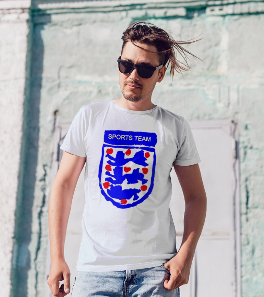 Sports Team Three Lions England Badge Crest T-Shirt