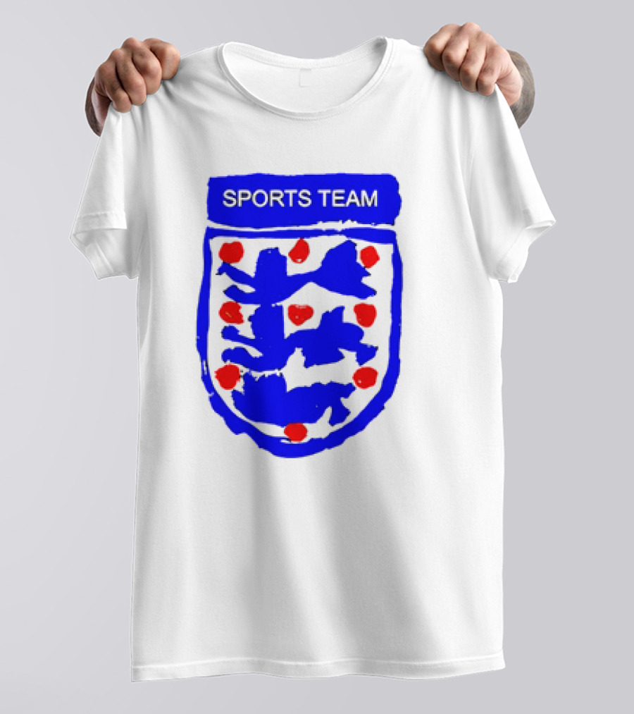 Sports Team Three Lions England Badge Crest T-Shirt