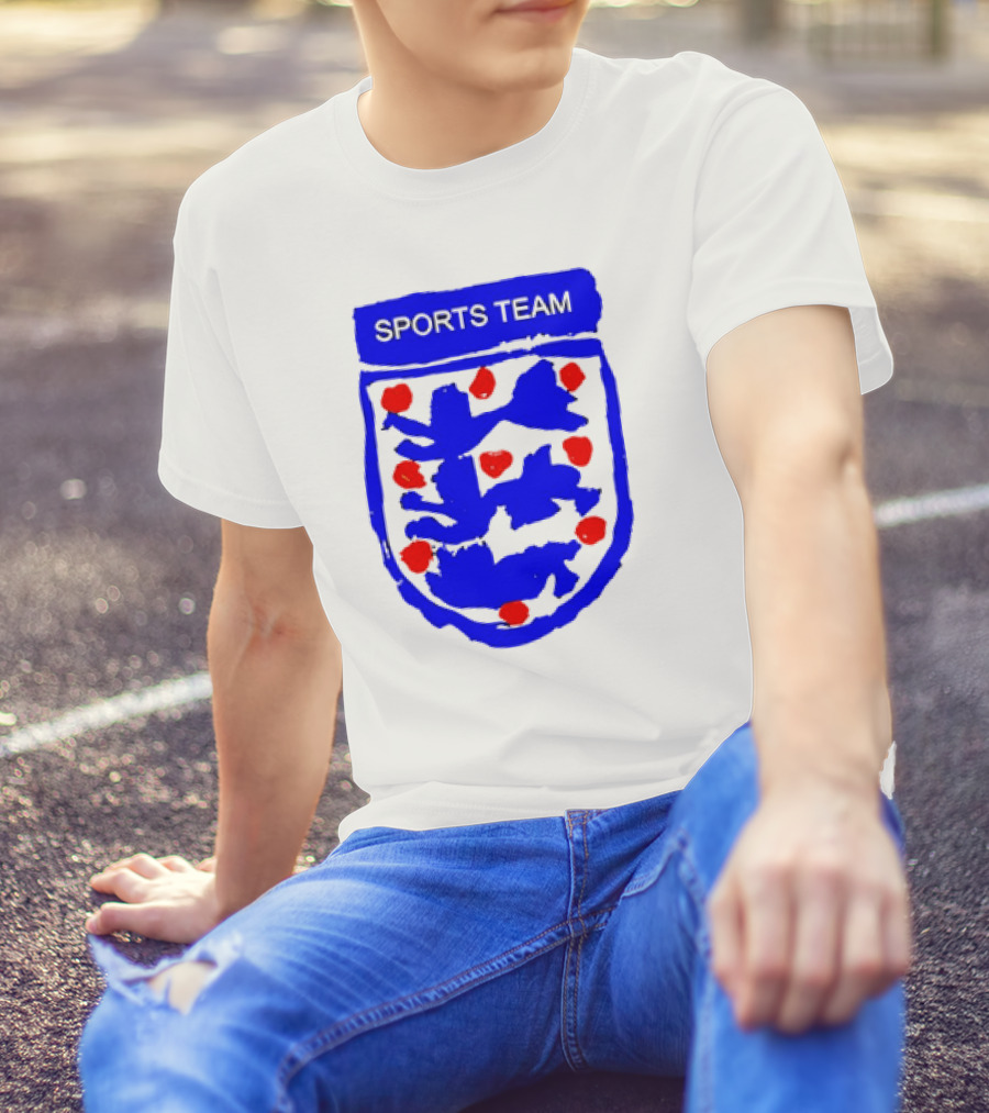 Sports Team Three Lions England Badge Crest T-Shirt