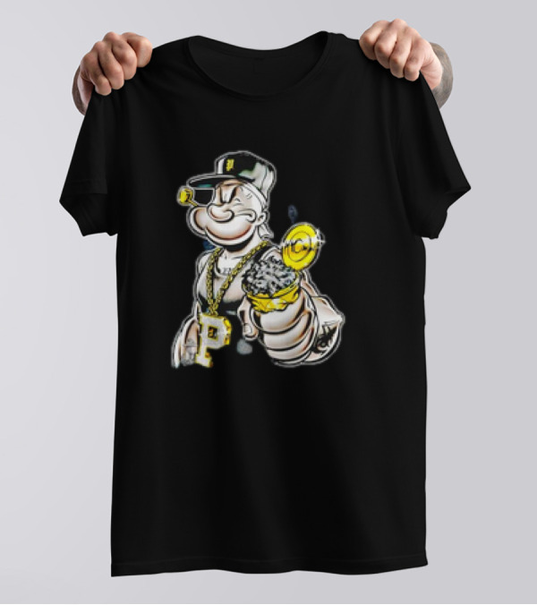 Spinach Pimp Chain And Cap Style Billboard T-Shirt
