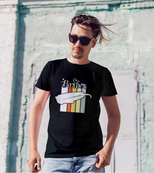 Barber Clippers Retro T-Shirt