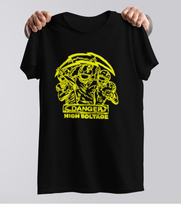 Chargers Danger High Voltage Football Players T-Shirt