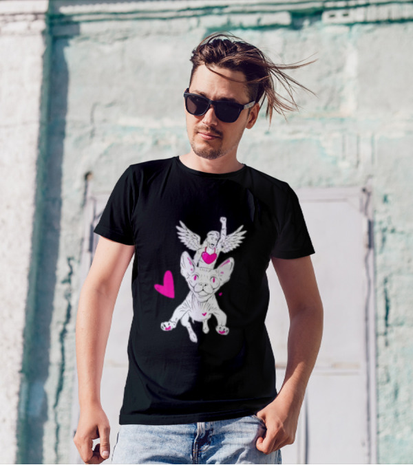 Love Doug Sphinx Angel And Cat With Hearts T-Shirt
