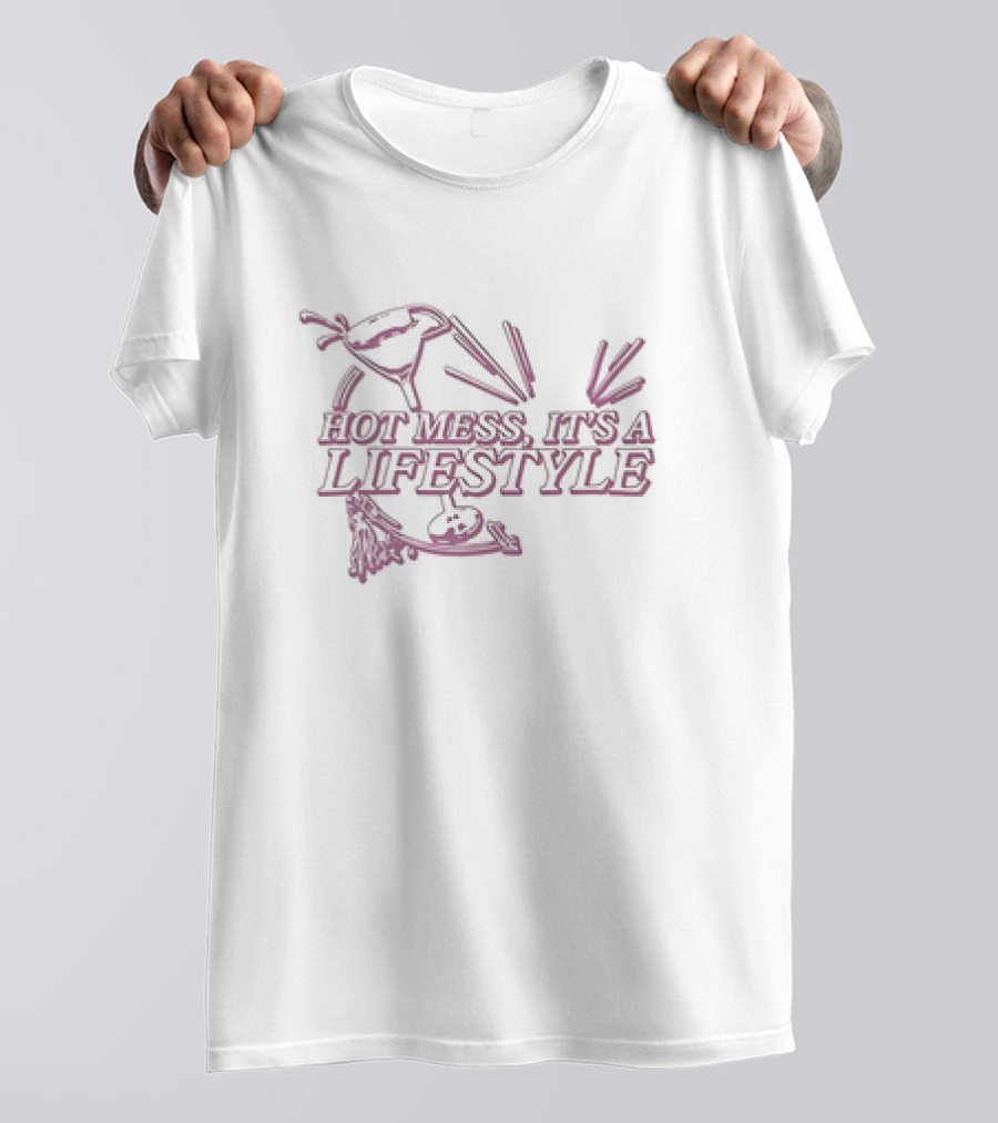 Hot Mess It's A Lifestyle With Broken Egg And Spatula Cooking Fun T-Shirt