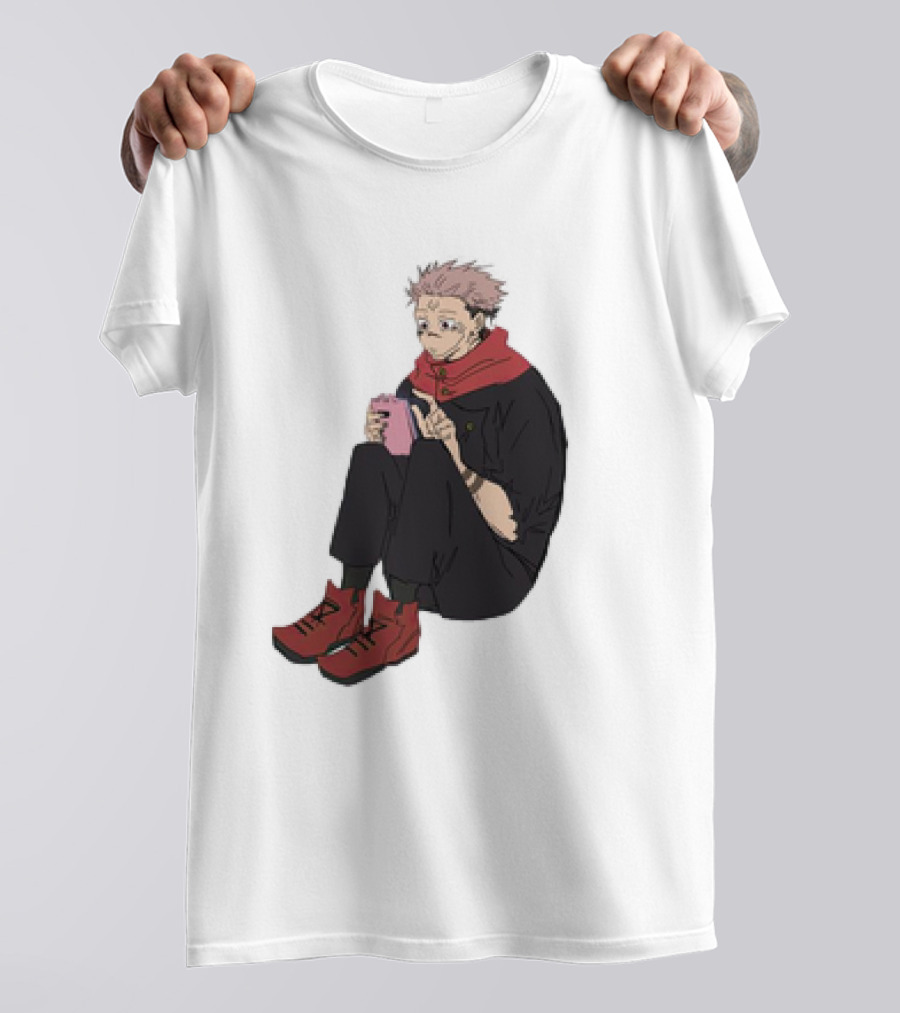 Yuji Itadori Mode Ryomen Sukuna Playing With Phone Jujutsu Kaisen Anime T-Shirt