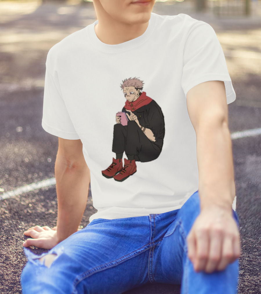 Yuji Itadori Mode Ryomen Sukuna Playing With Phone Jujutsu Kaisen Anime T-Shirt