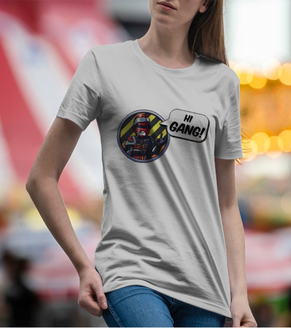 Arbitor Ian Hi Gang Iconic Armor Speech Bubble T-Shirt