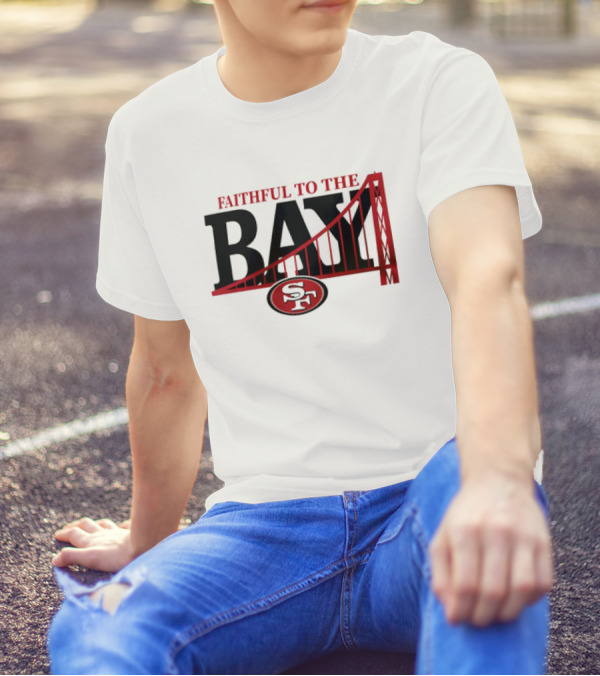Faithful To The Bay San Francisco 49ers SF Logo Bridge T-Shirt