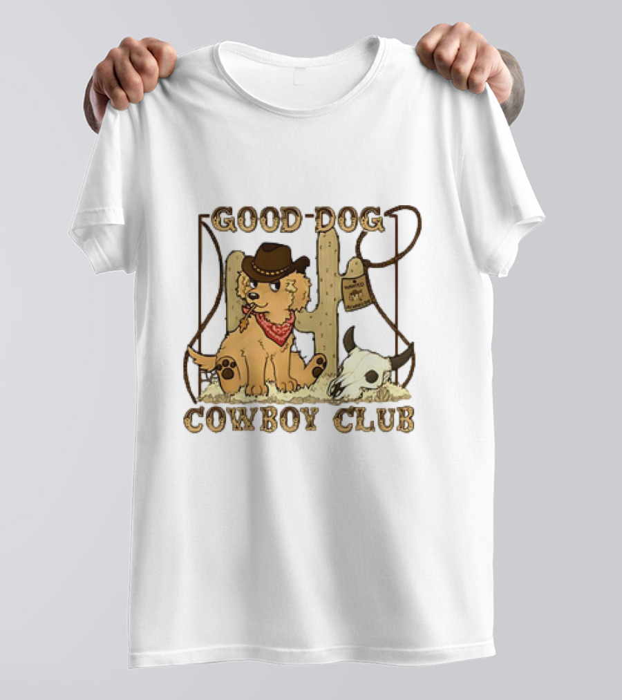 Good Dog Cowboy Club Desert Adventure With Cactus And Skull T-Shirt