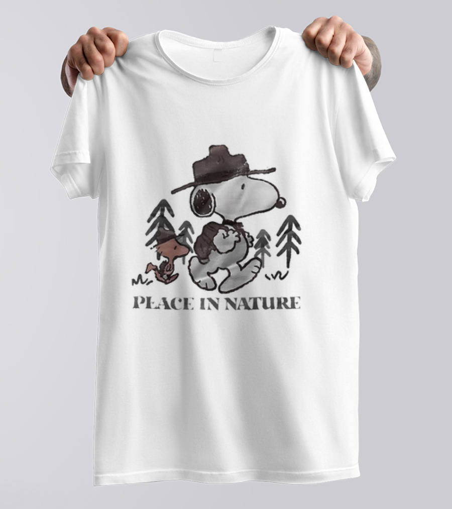 Snoopy And Woodstock Place In Nature Adventure T-Shirt