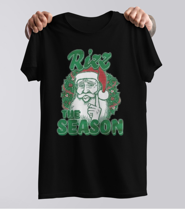 Rizz The Season Christmas Santa Benson Meme T-Shirt