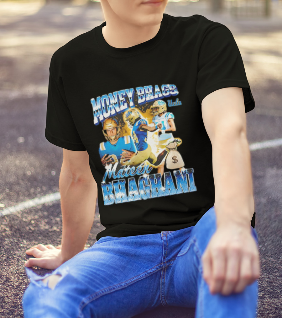 Money Bhags Mateen Bhaghani UCLA Football T-Shirt