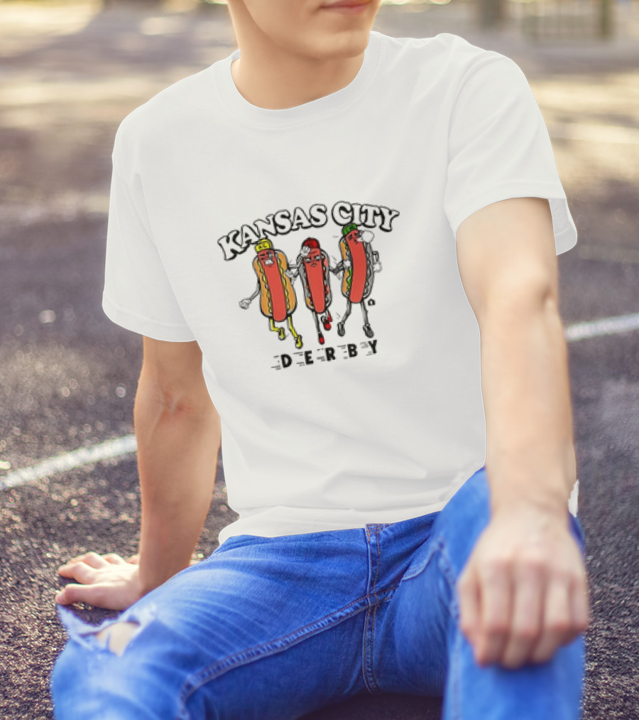 Kansas City Derby Hot Dog Trio Racing Fun T-Shirt