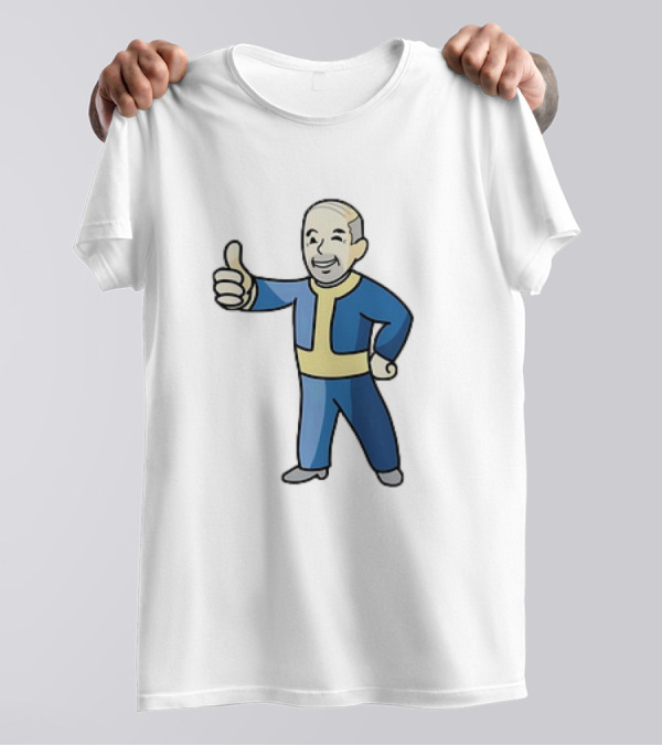 Vault Nate Fallout Vault Boy Thumbs Up Cartoons T-Shirt