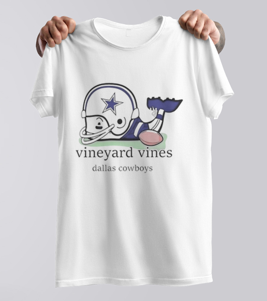 Vineyard Vines Dallas Cowboys Football Whale T-Shirt