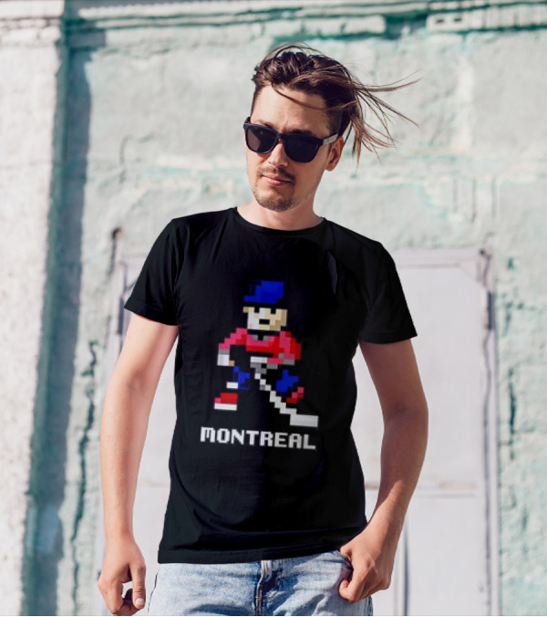Montreal 8-Bit Hockey Player T-Shirt