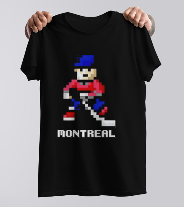 Montreal 8-Bit Hockey Player T-Shirt
