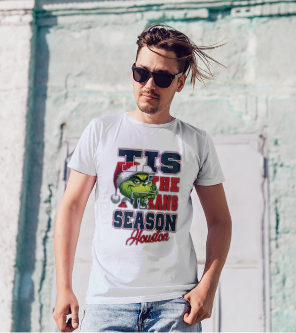 Tis The Texans Season Houston Texans Merry Christmas The Grinch T-Shirt