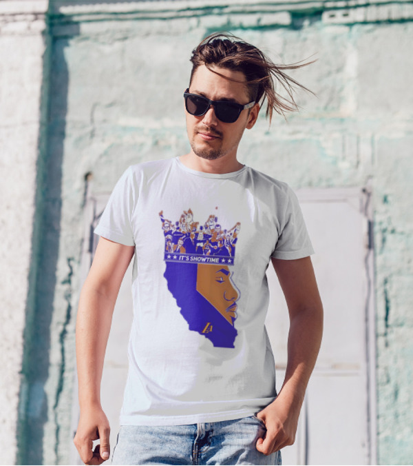 Lebron James It's Showtime Los Angeles Lakers Crown California T-Shirt