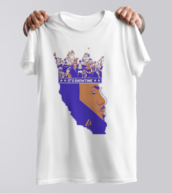 Lebron James It's Showtime Los Angeles Lakers Crown California T-Shirt