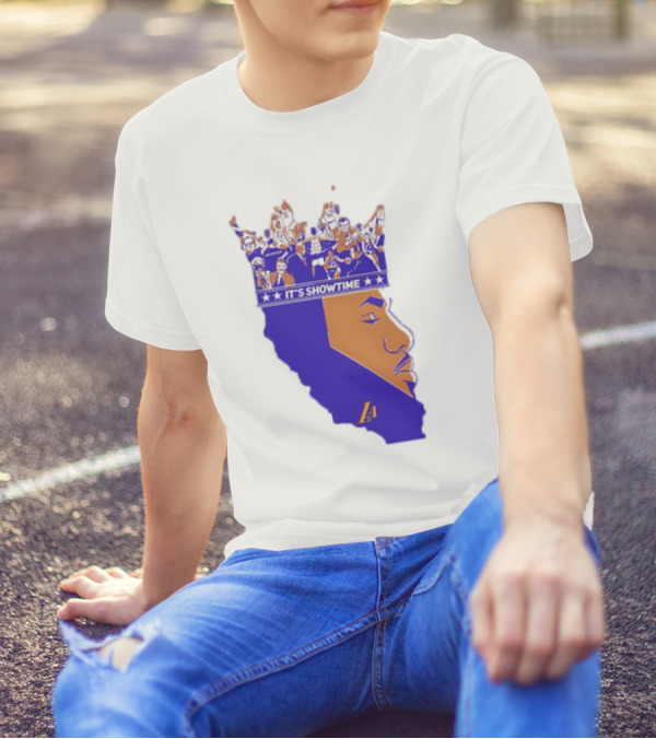 Lebron James It's Showtime Los Angeles Lakers Crown California T-Shirt
