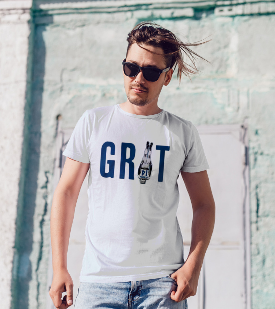Amon-Ra St. Brown Detroit Lions Grit 14 Vintage T-Shirt