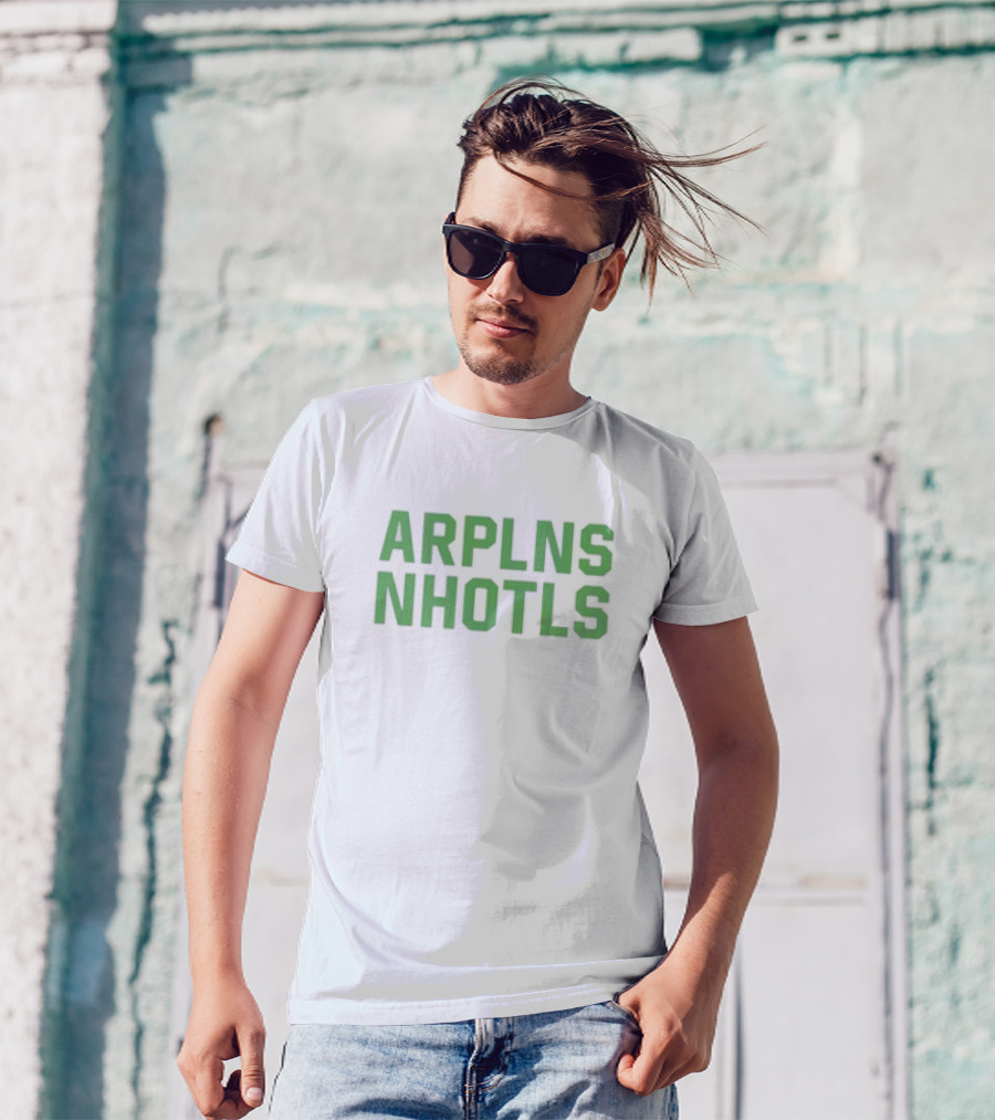 ARPLNS NHOTLS Bold Green Text T-Shirt