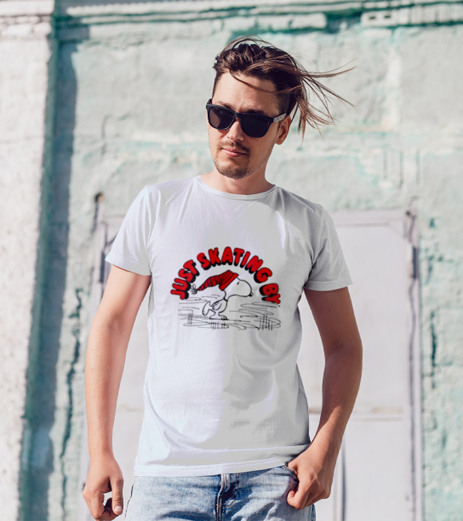 Just Skating By Peanuts Snoopy Cartoon T-Shirt